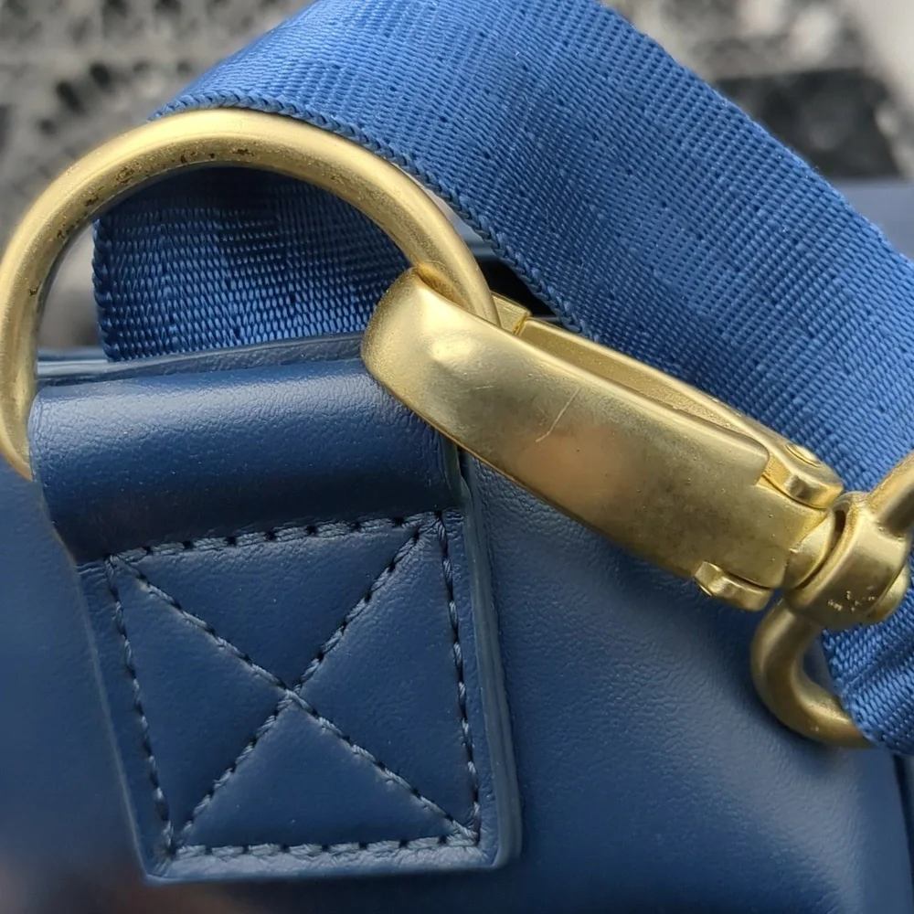 JJ Cole Vegan Leather Brookmont Backpack Diaper Bag Blue